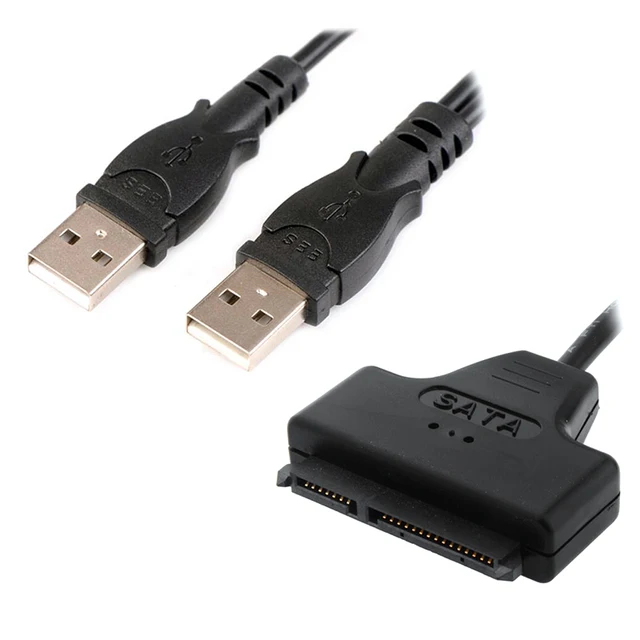 USB 2.0 to USB 3.0 SATA 15 + 7 pin connector Gadgets USB Hard Disk 2.5 Adapter Converter Cable Laptop Accessories Sata Connector 4