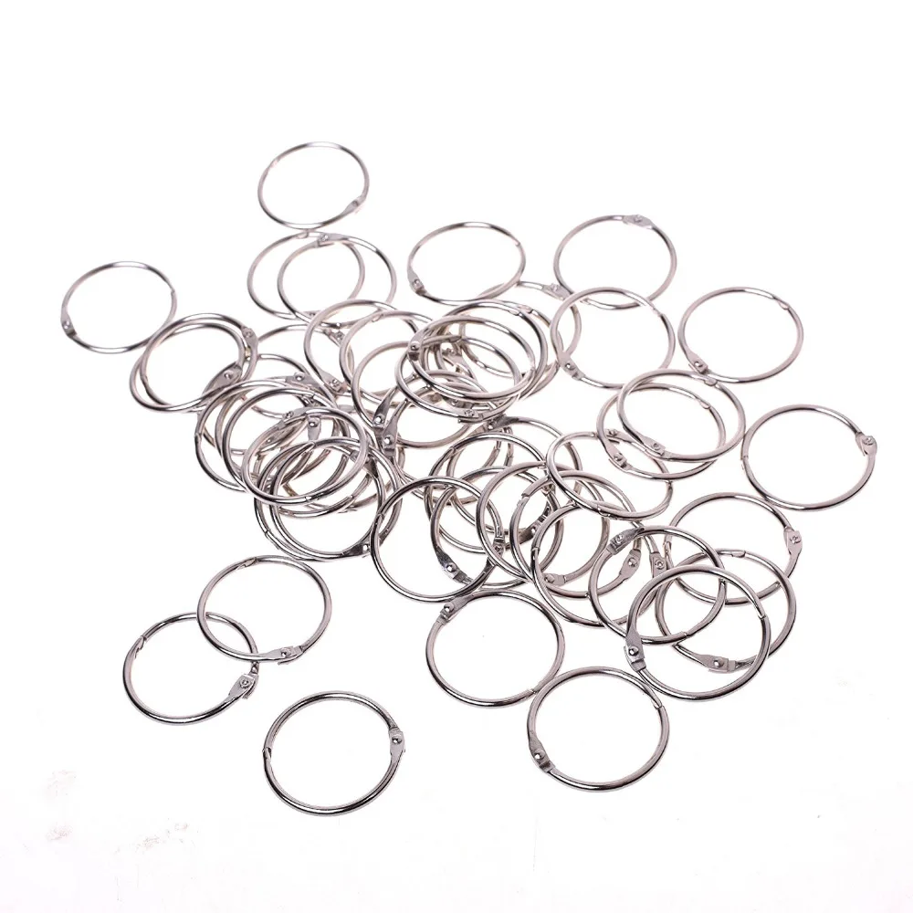 

50pcs 1-3/8inches Diameter Metal Book Loose Leaf Binder Rings
