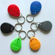 8 цветов 100 шт./лот RFID тег проксимити-идентификатор, Токен тег брелок 125 кГц RFID карта черный красный зеленый серый желтый синий