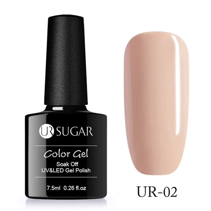 Гель-лак для ногтей серии ur Sugar Pink 7,5 мл Гибридный гвоздь полуперманентный Гель-лак с блестками - Цвет: UR-02