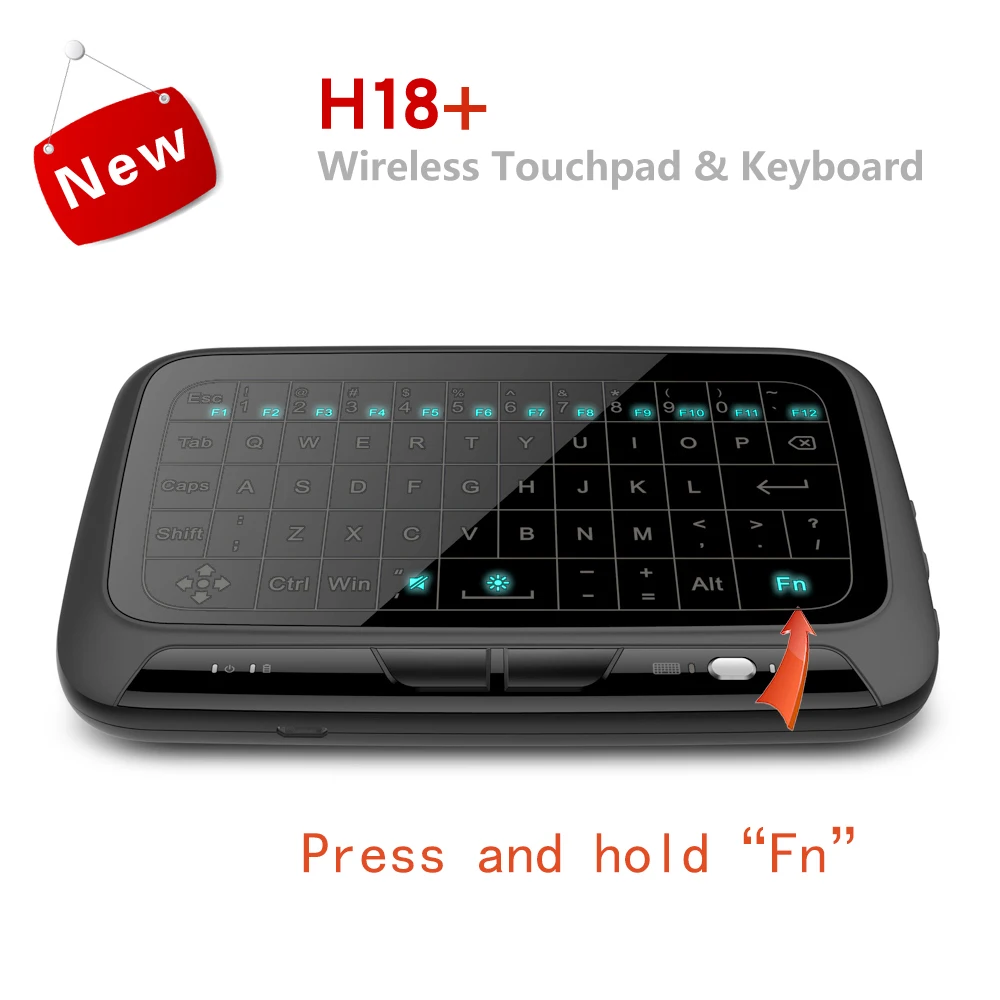 H18 + беспроводная мини клавиатура Air Mouse полноэкранная сенсорная 2 4 ГГц QWERTY панель