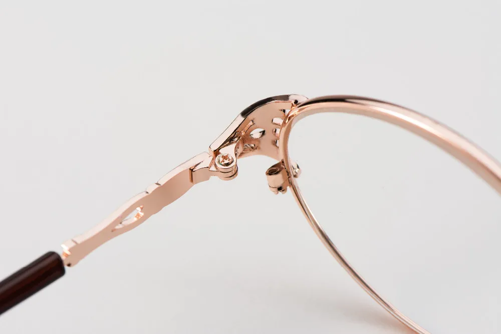 Новые модные женские металлические очки для чтения, женские полые резные очки с полной оправой, очки для чтения для зрения gafas Diopter+ 1,00-+ 4,00 B2