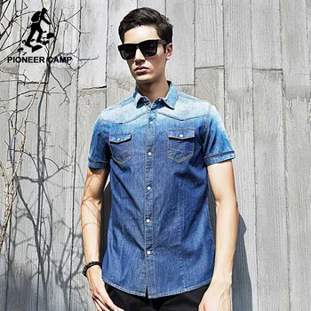 

Pioneer Camp fashion short sleeve shirt men brand clothing summer shirts male top quality casual shirts for men 566083
