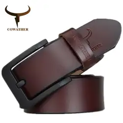 Cowather мода новый мужской ремень для мужчин высококачественного коровьего натуральная кожа пояса 2016 горячие продажа ремень ceinture homme
