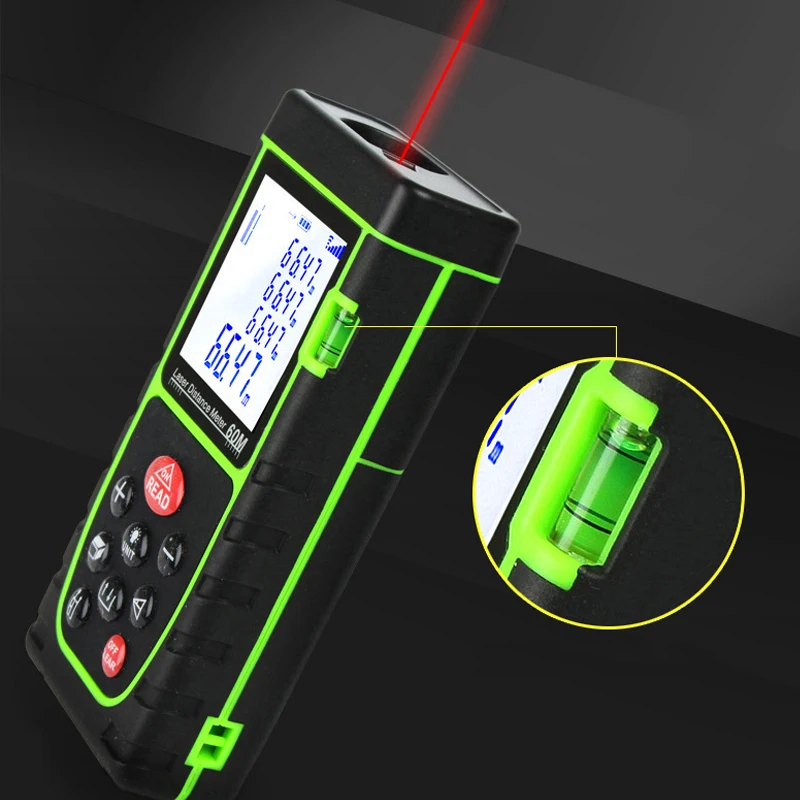 Laser Distance Meter 40M 60M 80M 100M Rangefinder Laser Tape Range Finder Build Measure Device Ruler Test Tool
