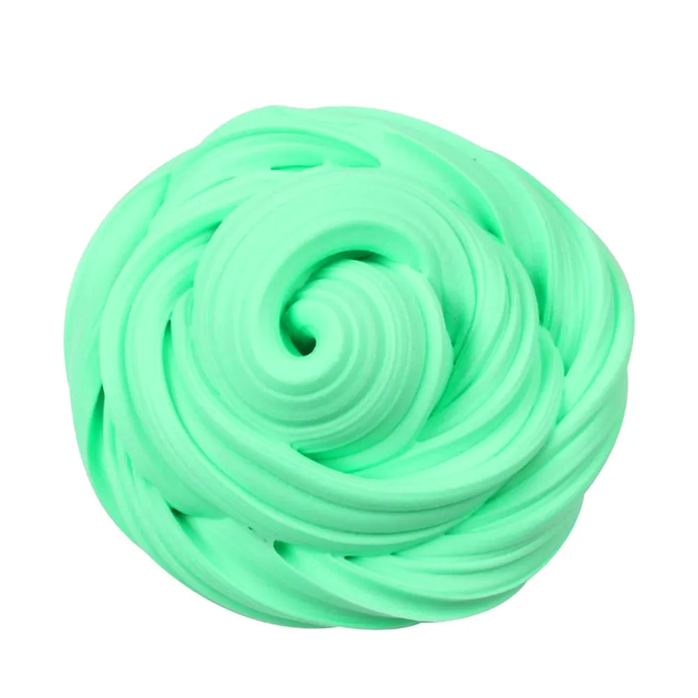 50 мл пушистые поставки слаймов игрушки шпатлевка мягкая глина светильник Пластилин Playdough Lizun Slime амулеты Жевательная Полимерная глина антистресс - Цвет: green