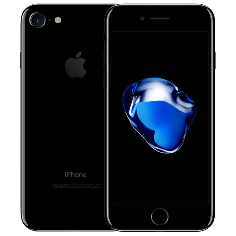 Apple iPhone 7 4G LTE мобильный телефон четырехъядерный 2 Гб ОЗУ 32 ГБ/128 ГБ IOS 256 МП отпечатков пальцев сотовые телефоны - Цвет: Jet Black