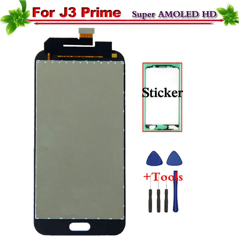 

Super Amoled for Samsung Galaxy J3 Prime J327 J327T J327P J327T1 J327V LCD Display Touch Screen Digitizer Assembly Replacement