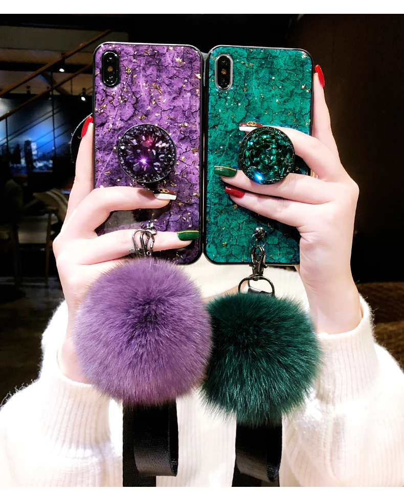 

Glossy Crystal Platinum Classhigh Fashion Green Purple Mobile Phone Case For iphone X XR XS MAX Cover For iphone 6S 6 7 8 Plus