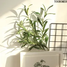 YOOROMER 1 шт., 6 вилок, пучки ивы, искусственные листья растений, сделай сам, свадебная дорожная композиция, поддельные ивы из ротанга, домашний садовый декор