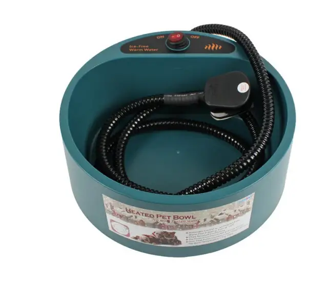 Dog Cat Pet Electronic Heated Water Bowl Dish Outdoor Thermal Water