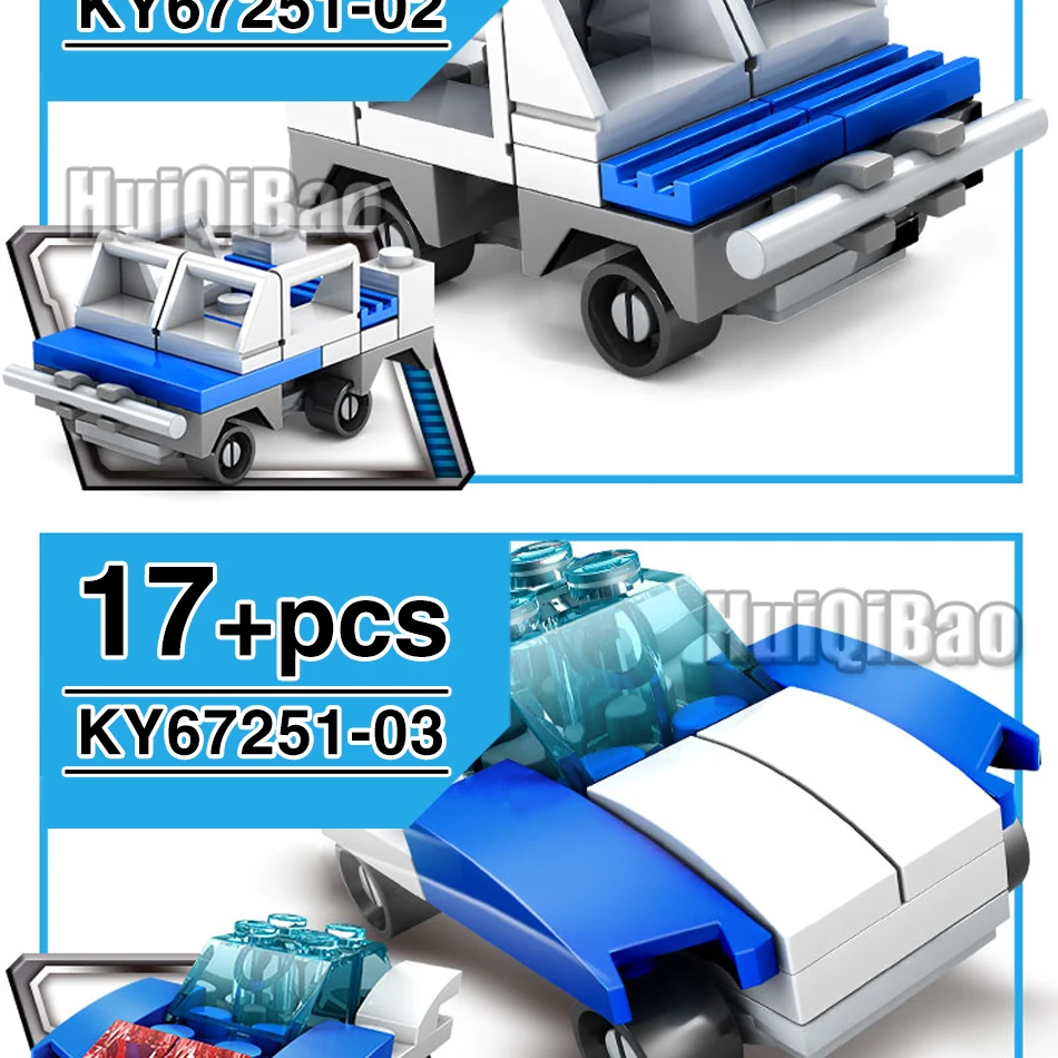 305 шт. 16in1 полицейский грузовик автомобиль строительные блоки совместимый городской вертолет превышение скорости автомобиль