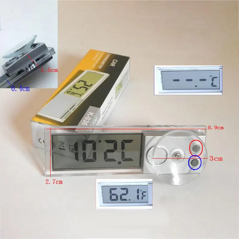 Osculum Type LCD Vehicle-mounted Car Digital Thermometer Celsius Fahrenheit External Sensor Electronic Tester Thermometer r30 Osculum Type LCD Vehicle-mounted Car Digital Thermometer Celsius Fahrenheit External Sensor Electronic Tester Thermometer r30