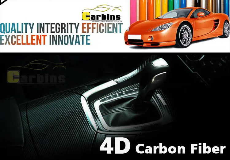 4D супер углеродная глянцевая виниловая пленка из углеродного волокна для оклеивания автомобилей