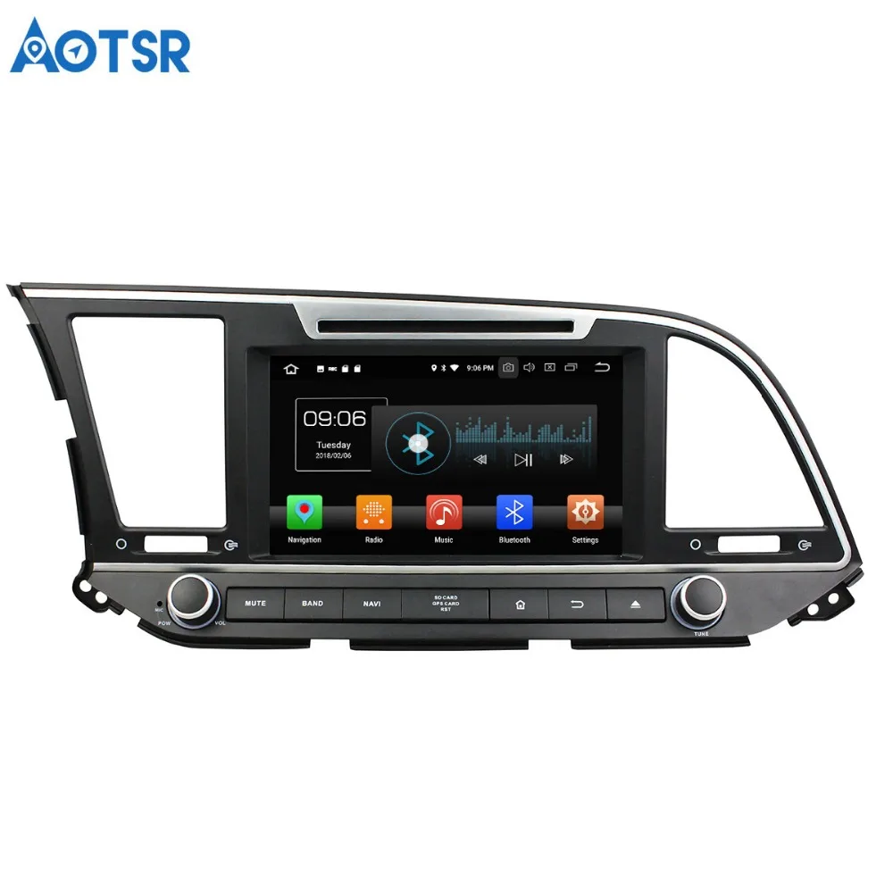 Aotsr Android 8 0 7 1 GPS навигация автомобильный DVD плеер для Hyundai Elantra 2016 мультимедиа радио