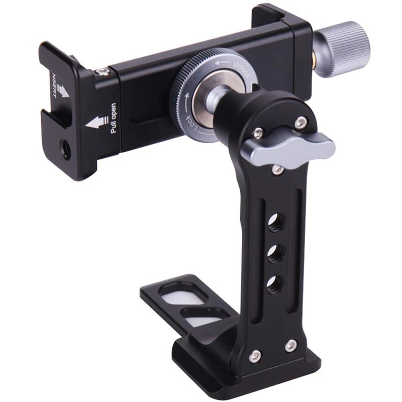 

Newest Smartphone Tripod Mount Adapter - Adjustable Metal Phone Tripod Holder With Cold Shoe For Tripod Ballhead, Universal Ce