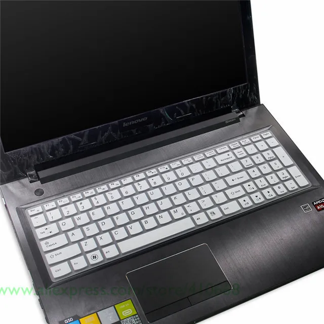 15,6 дюйма силиконовая защитная накладка для клавиатуры кожного покрова для lenovo Ideapad G510 G50-80 Y50-70 700 V4000 Y50P-70 Z500 G580 Y510P - Цвет: White