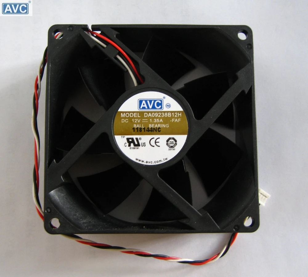 Оптовая продажа Для AVC DA09238B12H 9238 DC 12V 90mm 92mm 1.35A двойной шарикоподшипник Сервер