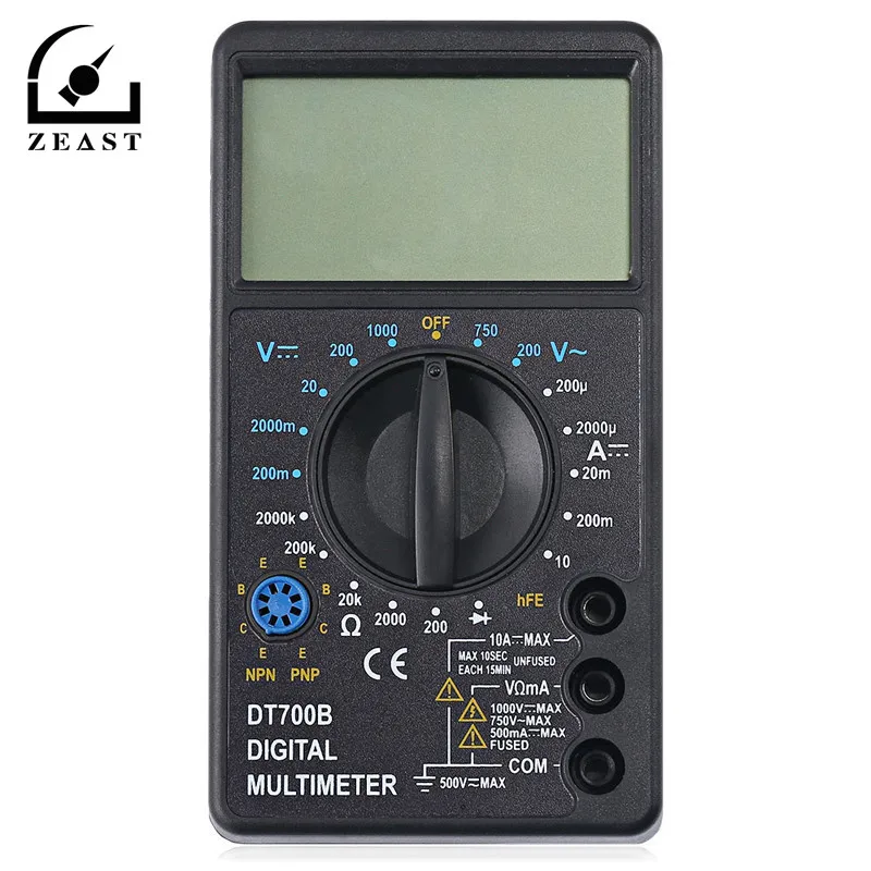 DT700B цифровой мультиметр AC DC Вольтметр Multimetro Напряжение Ток Сопротивление Тест er для электрического мультиметр диод тест