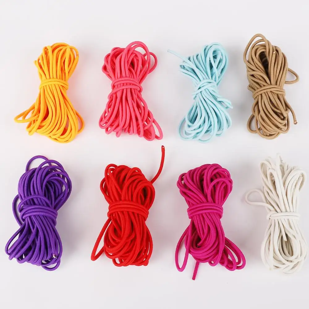 2.5mm Round Elastic Band Round Elastic Rope Rubber Band For Clothing Jacket DIY 5M elastic cord for jewelry,sewing elastic
