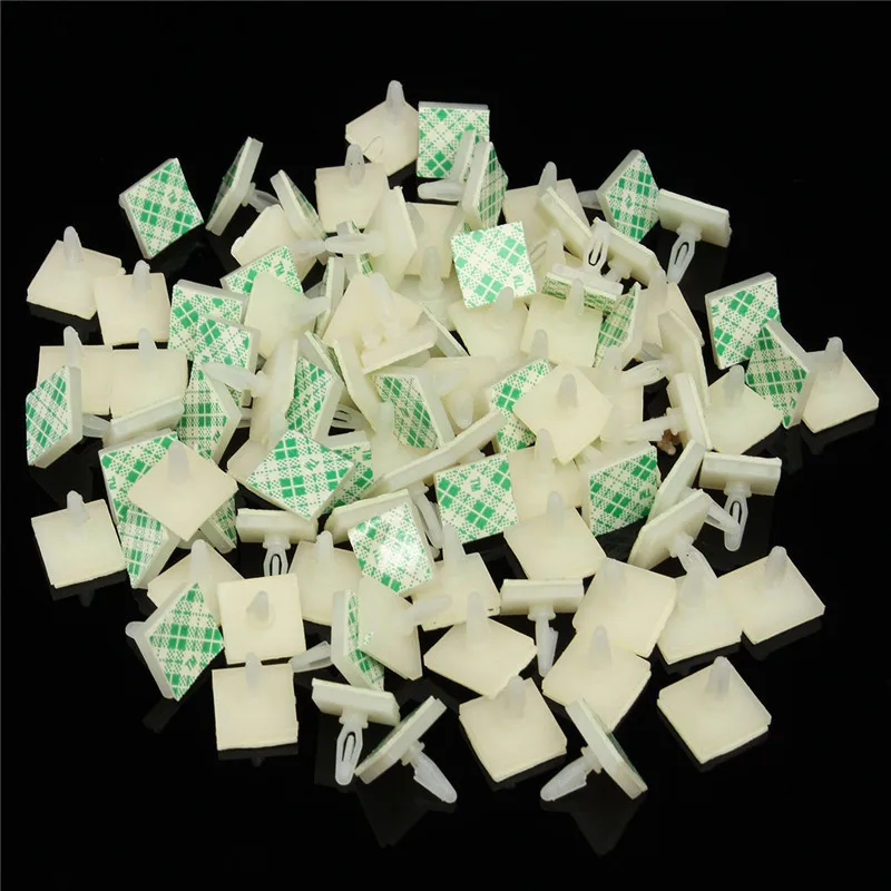 

MTGATHER 100 PCS HC-5 Nylon Plastic Stick On PCB Spacer Standoff Locking Snap-In Posts Fixed Clips Adhesive 3mm New Arrival