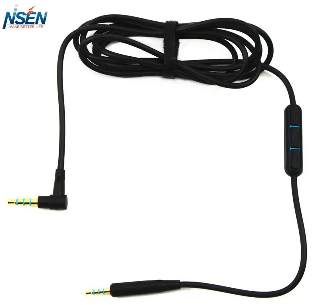 Replacement Audio Cable Cord With Inline Mic and Volume Control for