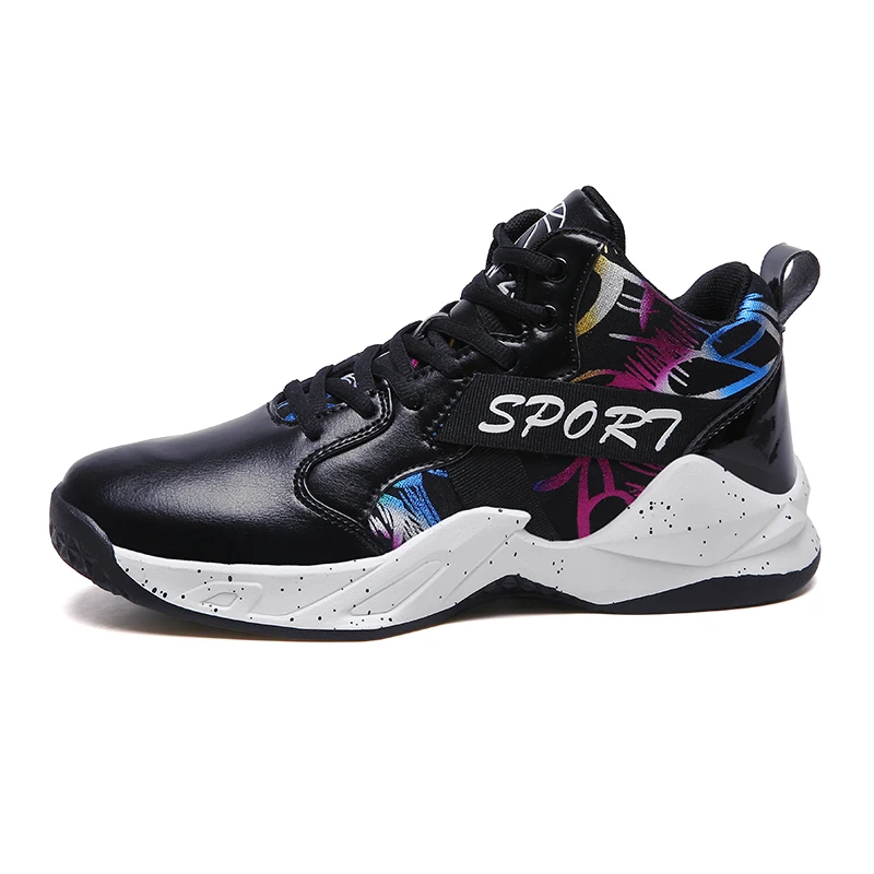Воздушной подушке Для мужчин Jordan Баскетбольная обувь легкая дышащая противоскользящие кроссовки амортизацию ботильоны уличная спортивная обувь - Цвет: black