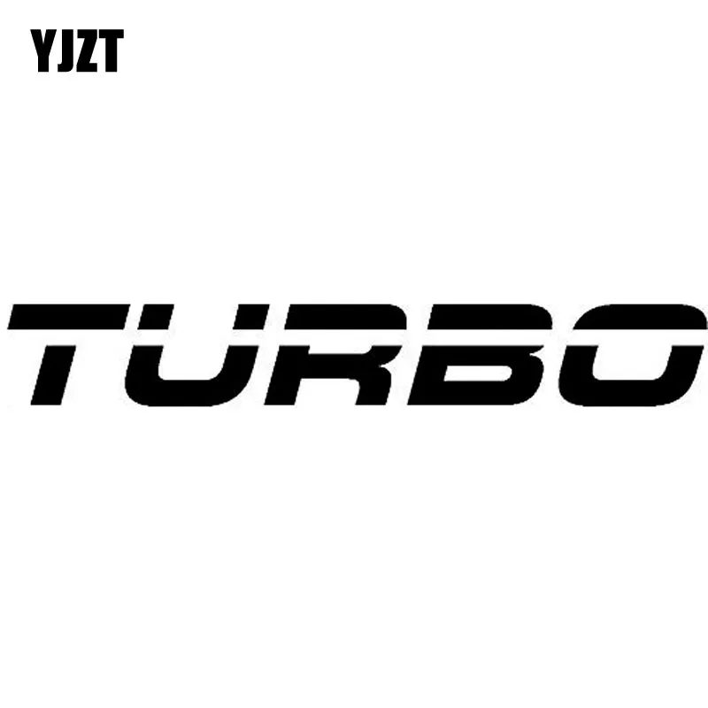 

YJZT 13CM*1.9CM Turbo Boost Vinyl Decal Car Sticker Black Silver C10-00938