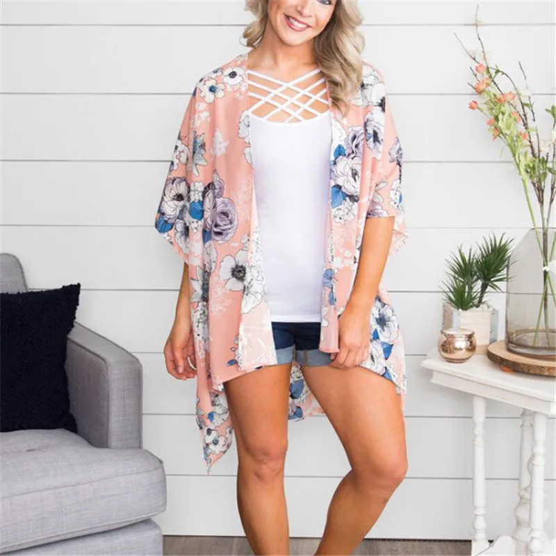 Fashion Women Floral Printed Loose Shawl New 2018 Cute