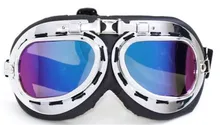 Óculos de Proteção da motocicleta Aviador Óculos de Esqui Snowboard Capacete de Corrida Scooter Aviador Piloto Cruiser Off Road Motocross Óculos De Proteção 5 Cores