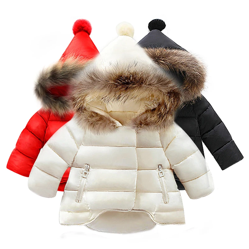 Новое пальто для маленьких девочек, осенне-зимние куртки для детей, теплая верхняя одежда, детские пальто с капюшоном для 1, 2, 3, 4, 5 лет, одежда