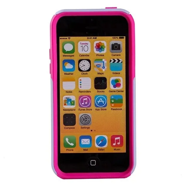 DHL 2 в 1 пластик+ ТПУ чехол для iphone 5C, Жесткий Чехол для iphone 5C ударопрочный чехол pc+ tpu чехол 100 шт/партия