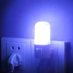 1 шт. Спальня ночник лампы США Plug 1 Вт 4 светодиодных AC Plug настенный монтаж энергосбережения 2017