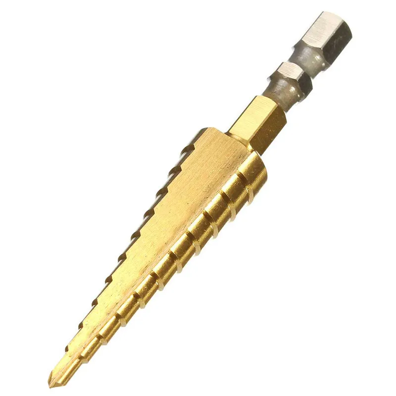 1PC 3-13mm HSS Titanium Coated Stepped Drill Power Tools Set Step Cone Cutting Tools Steel Woodworking Wood Metal Drilling