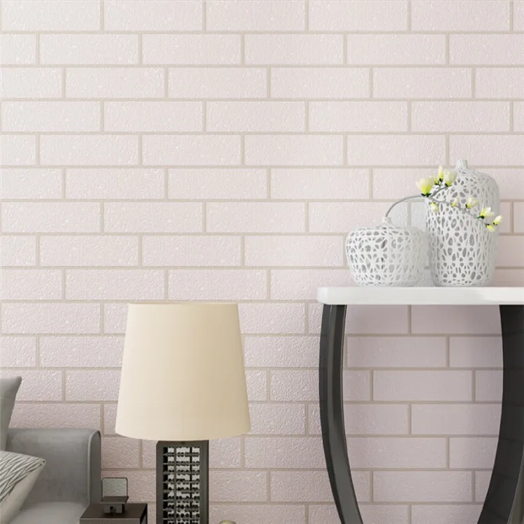 Deep Embossed 3D Brick Wall Paper Modern Vintage Brick Stone Pattern