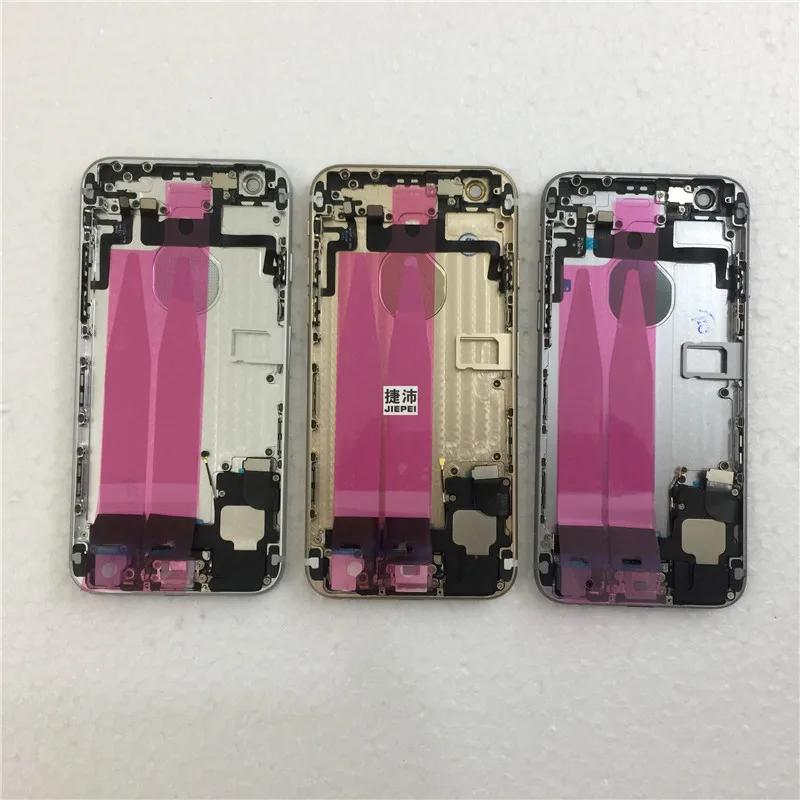 

JIEPEI For iPhone 6 6S 6 Plus 6S Plus Back Middle Frame Chassis Full Housing Assembly Battery Cover Door Rear with Flex Cable