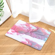 CAMMITEVER Красочные Розовый туман мультфильм Mountain сцены противоскользящие Спальня мягкие ковры домашний текстиль коврики Tapete пункт сала Декор