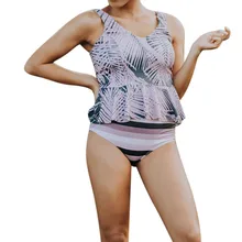 Отжимать танцини для девочек 2 шт купальник женский летний Boho бразильский цветочный принт пляж Maio Feminino Praia Biquini Feminino