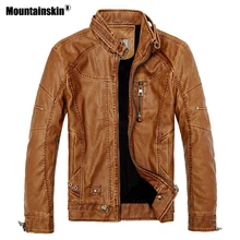 Зимние мужские кожаные куртки из искусственной кожи в байкерском стиле, Повседневная Мужская винтажная байкерская куртка из искусственной кожи, мужские байкерские пальто, брендовая одежда SA086