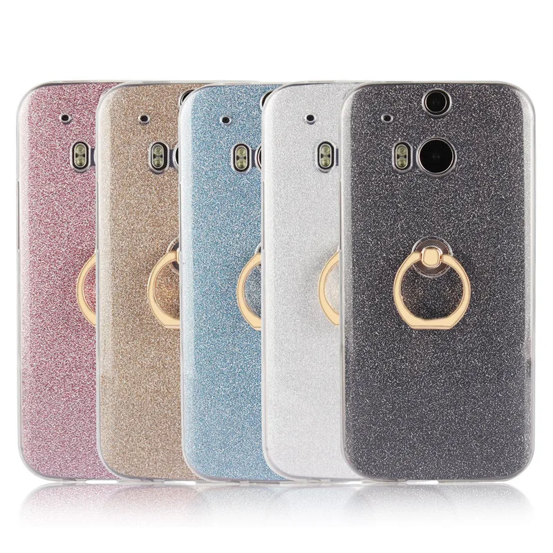 Мягкий силиконовый чехол с кольцом держателем для HTC One M8 M8/M8S мягкая задняя крышка