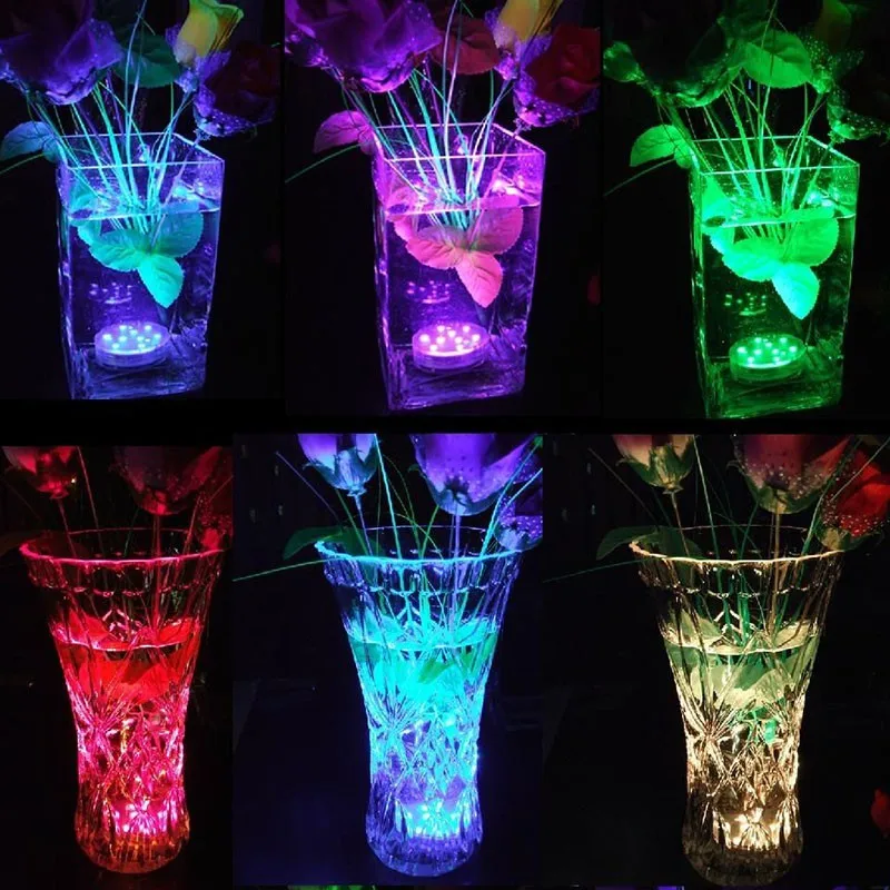 Tanbaby RGB llevó la luz de la Piscina de la batería operado bajo el agua llevó la luz del acuario 4 W SMD 3528 LED sumergible estanque de natación Piscina lámpara