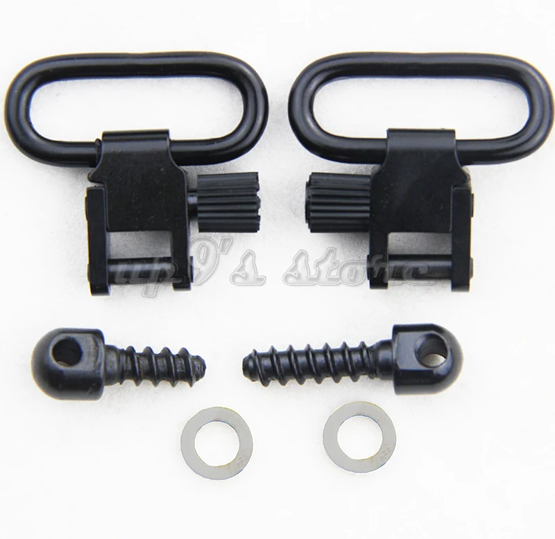 

2 Pairs Quick Detach Sling Swivels & Studs Base Kit 1311-2 for 1" Slings Bolt Mount Action Rifle Hunting Accessories Sets