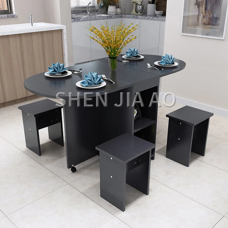 Складной обеденный стол домашний современный минималистичный 4 человек маленькая квартира стол для еды Многофункциональный Круглый стол 1 шт