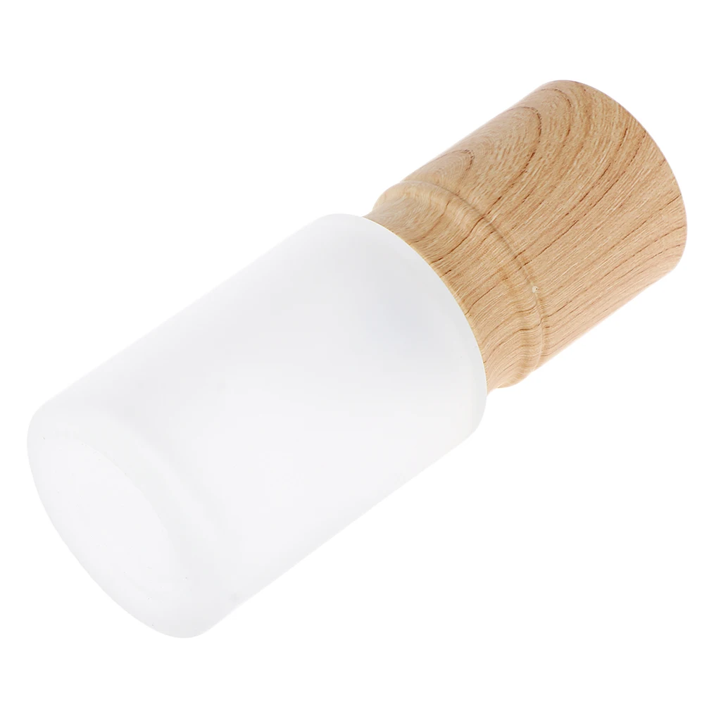 Portable Refillable Mat Glass Fine Mist Perfume Spray Bottle with Wood-like ABS Lid Empty Sprayer Container