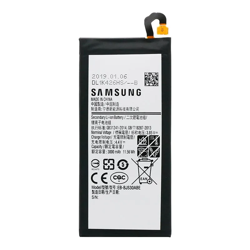 Оригинальная батарея samsung для Galaxy J5 (2017) J530 SM J530F J530G EB BJ530ABE 3000 мА/ч замена