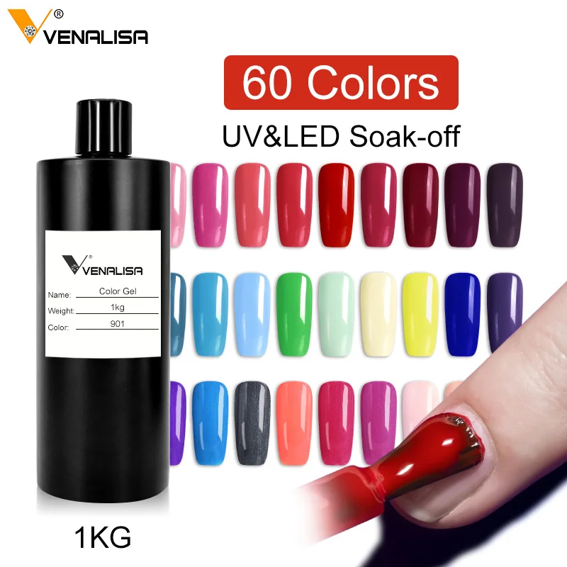 

1kg Venalisa gel polish wholesale nail supply Raw material soak off canni nail polish gel big size gel lacuqer