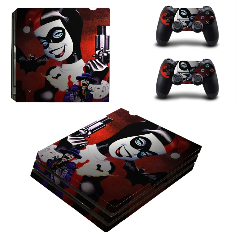 Наклейка для кожи Harley Quinn и Joker PS4 Pro Виниловая наклейка консоли Sony Playstation 4 2