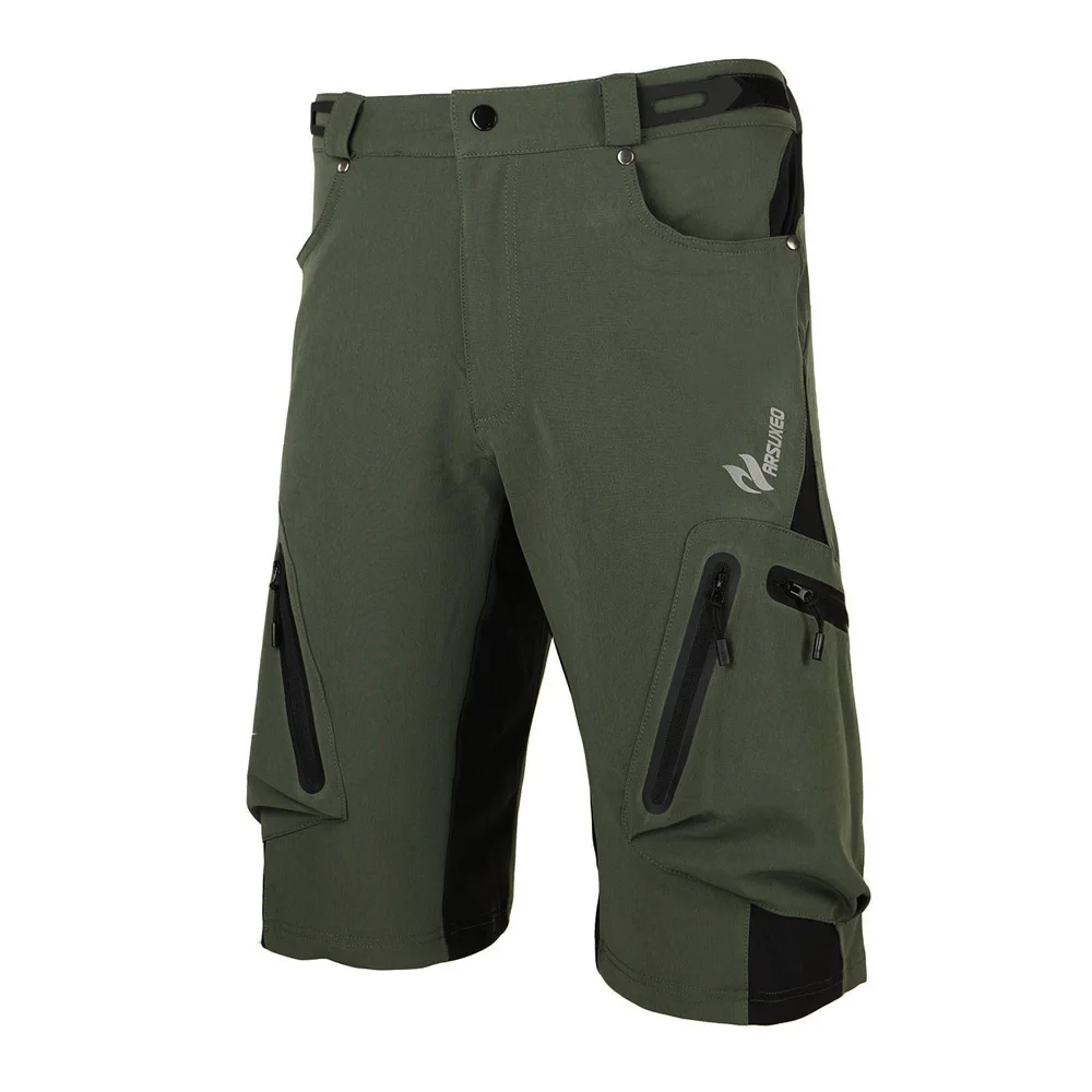 Мешковатые шорты для велосипеда, велосипеда, MTB, брюки для улицы, походные брюки для кемпинга, походные брюки, шорты, дышащие, свободный крой, спортивная одежда, спортивные брюки - Цвет: Army Green