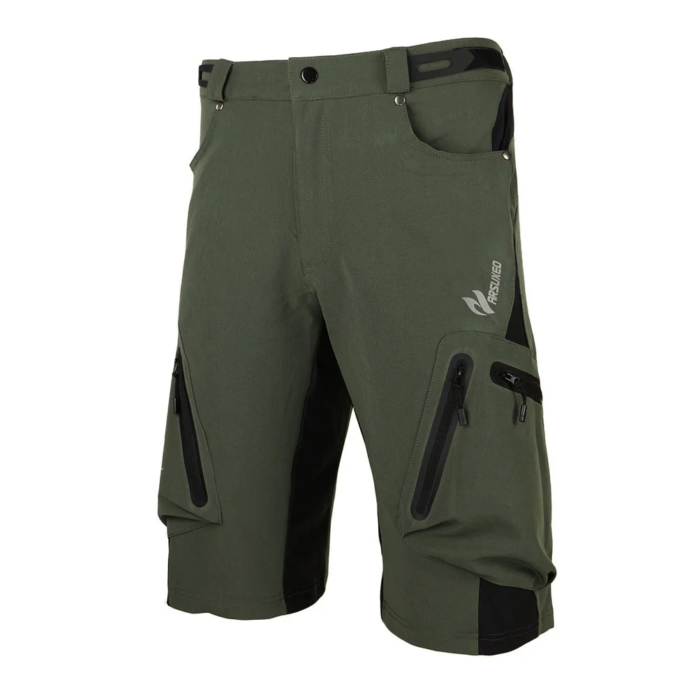 Army Green Мешковатые шорты для велосипеда, велосипеда, MTB, брюки для улицы, походные брюки для кемпинга, походные брюки, шорты, дышащие, свободный крой, спортивная одежда, спортивные брюки - Цвет: Army Green