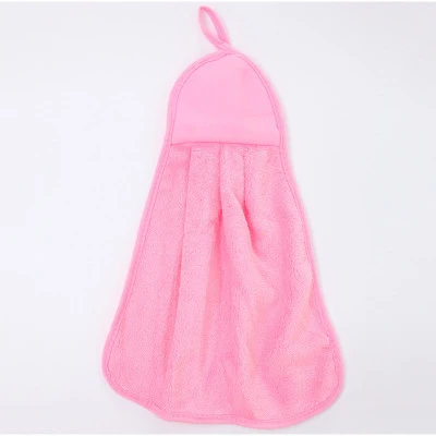 BLRISUP мягкое Коралловое бархатное кухонное полотенце экологически чистые яркие цвета впитывающая ткань подвесное кухонное полотенце для ванной - Цвет: 0538-Pink